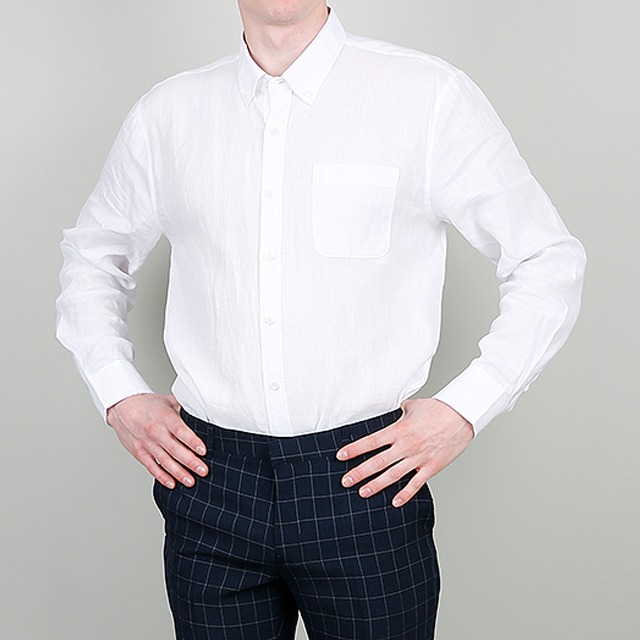 프리미엄 린넨100 와이셔츠 (White)
